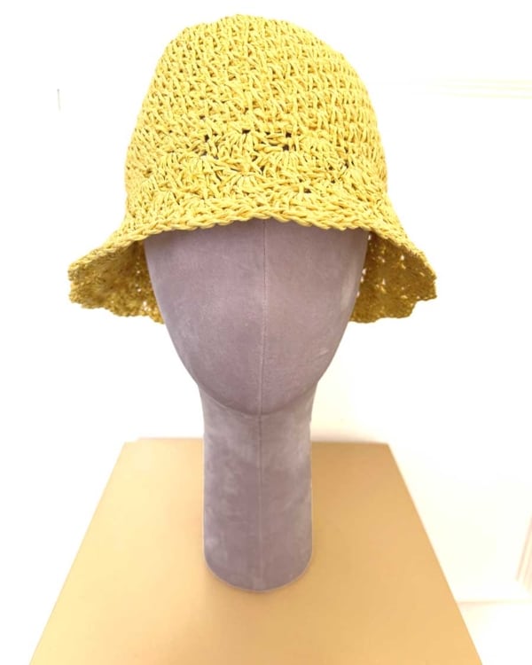 CAPPELLO INTRECCIATO GIALLO ART. YM0753
