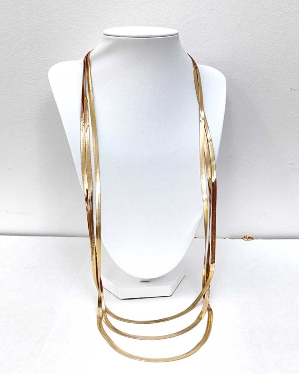 COLLANA MULTIGIRO SNAKE DORATA ART. 3807