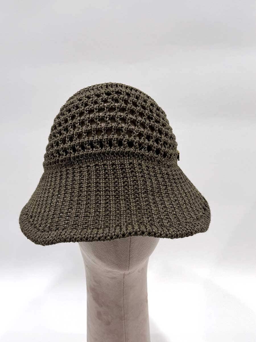 CAPPELLO VISIERA TRAFORATO IN MAGLIA ART. 5676 - VERDE