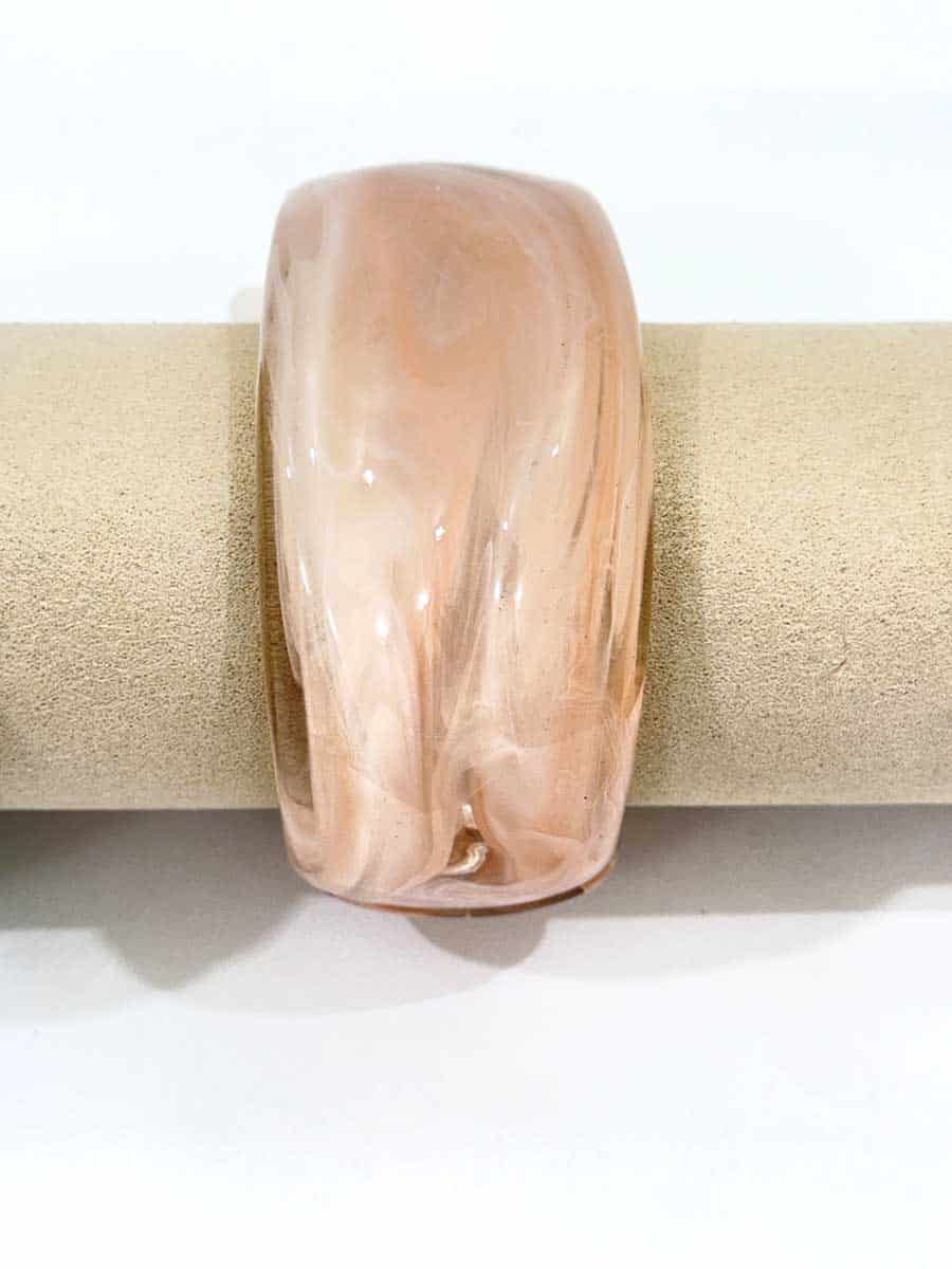 BRACCIALE RIGIDO CON CLIP EFFETTO MARMORIZZATO ART. 4294 - ROSA