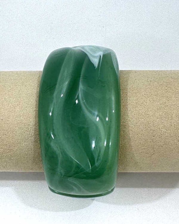 BRACCIALE RIGIDO CON CLIP EFFETTO MARMORIZZATO ART. 4294 - VERDE