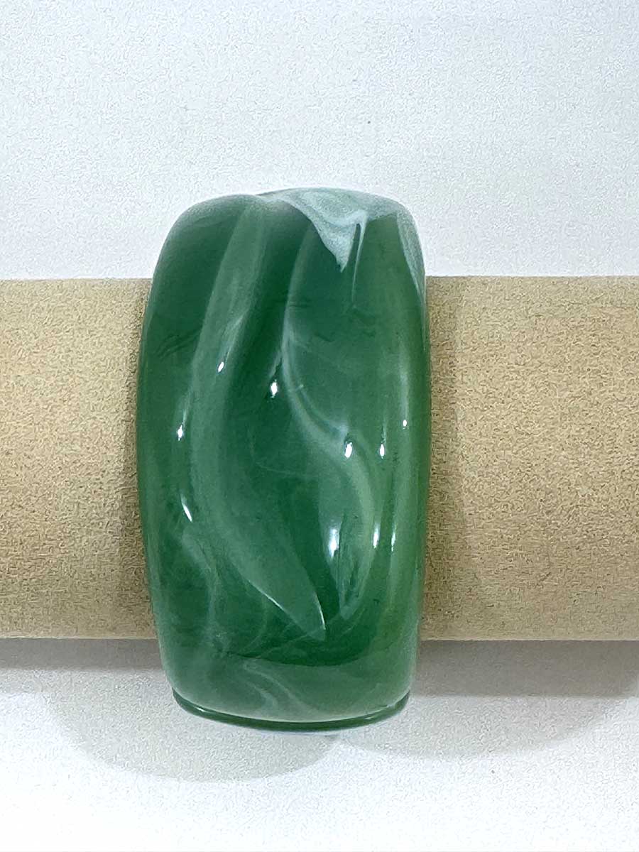 BRACCIALE RIGIDO CON CLIP EFFETTO MARMORIZZATO ART. 4294 - VERDE
