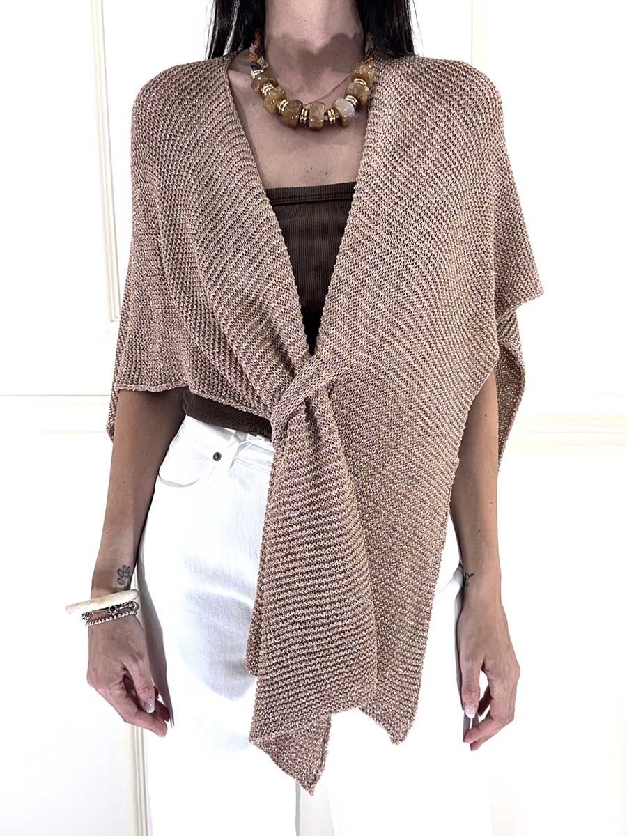 CARDIGAN LUREX  ART. 7AB7098 - VICOLO - ROSA