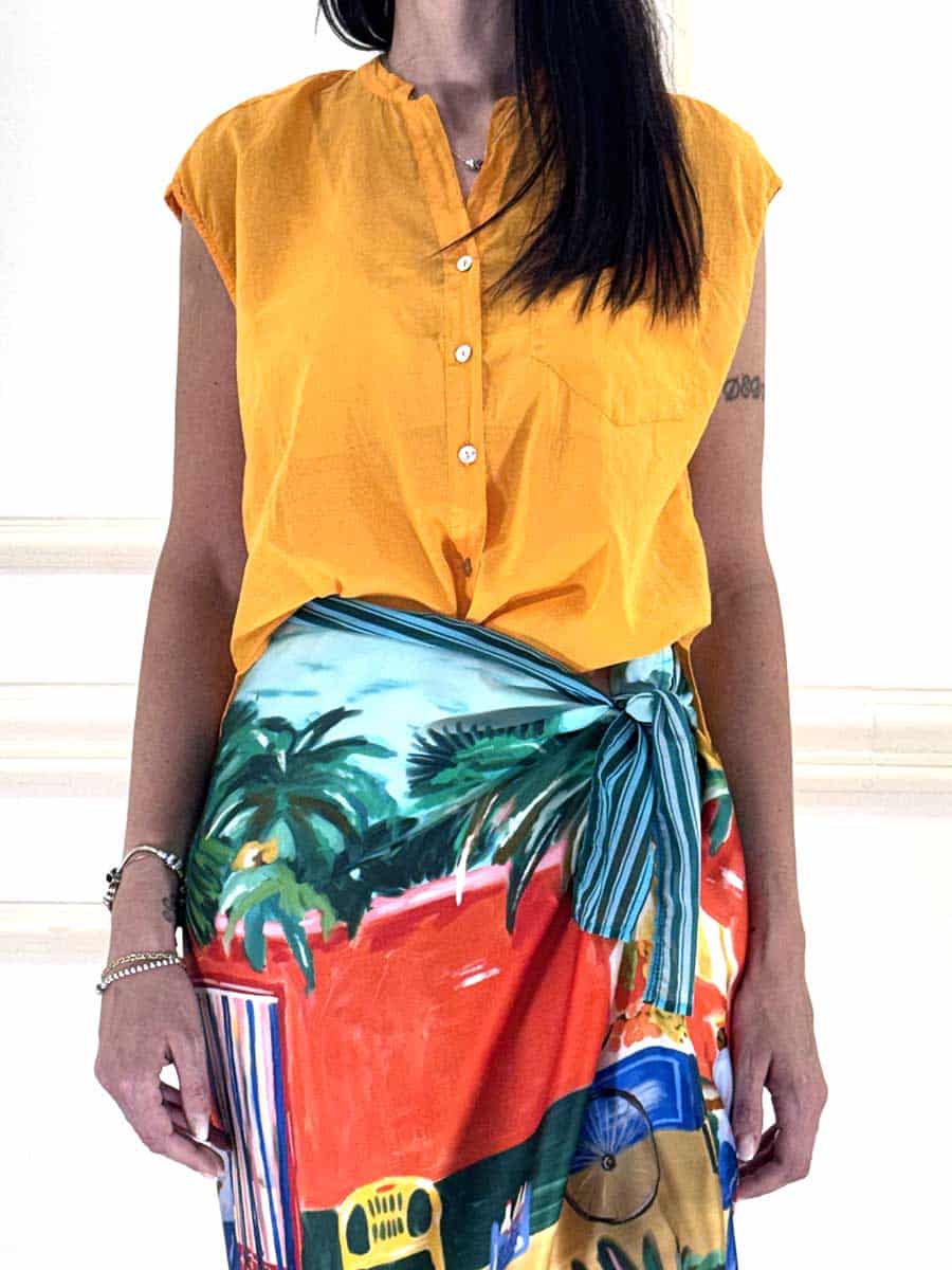 CAMICIA SMANICATA CON TASCHINO ART. S26CL38 -TENSIONE IN