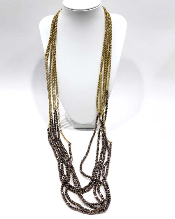 COLLANA MULTISTRATO BICOLORE ART. Z089