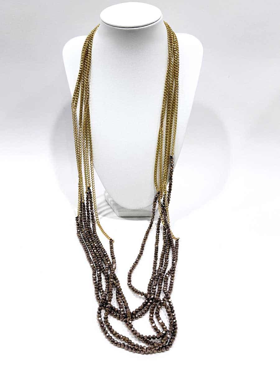 COLLANA MULTISTRATO BICOLORE ART. Z089