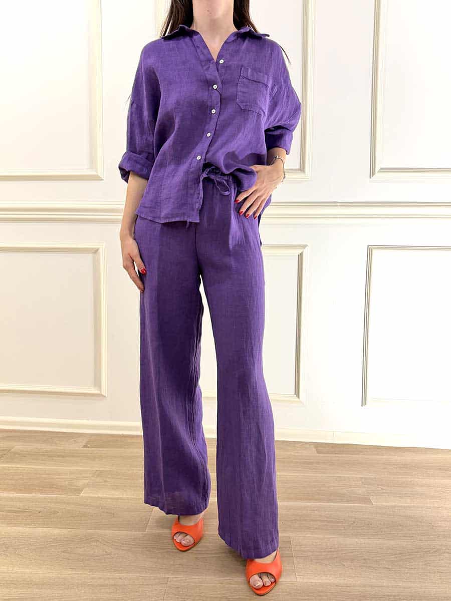 PANTALONE AMPIO CON ELASTICO E COULISSE ART. P682A245 - DIXIE