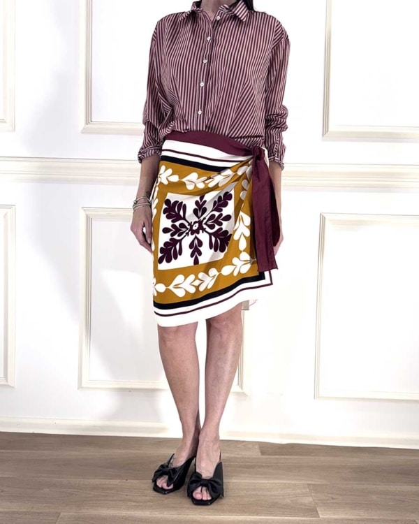 GONNA CORTA FOULARD  ART. PE260354 - TENSIONE IN