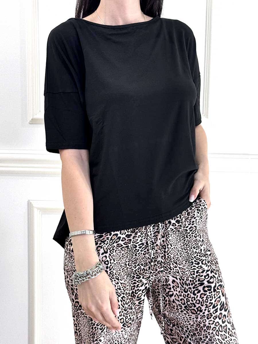 T-SHIRT OVER ART. B05114 - SUSY MIX - NERO