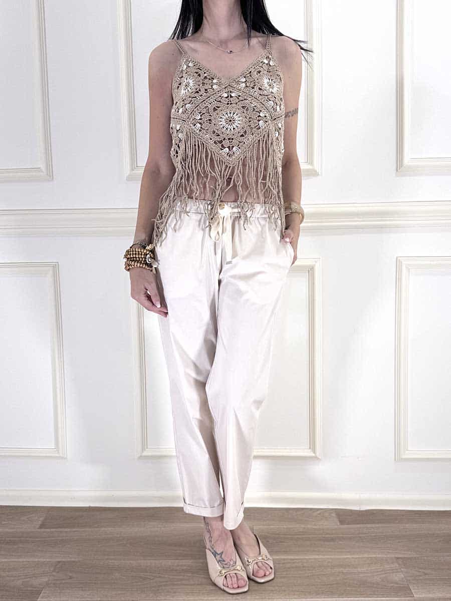 TOP CROP CROCHET ART. 5AB5033 - VICOLO