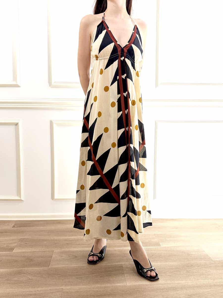 ABITO LUNGO CON STAMPA ART. A249A064X - DIXIE