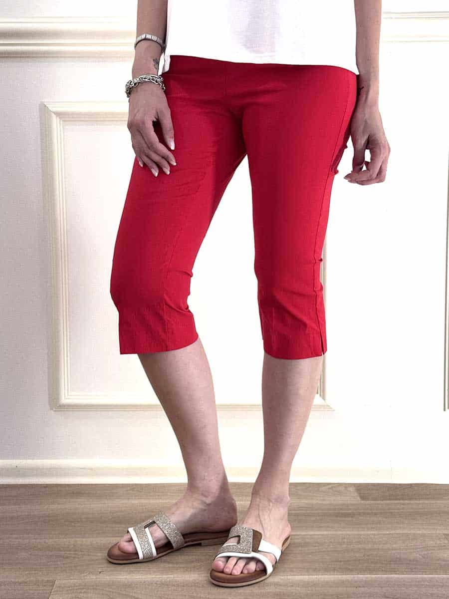 PANTALONE CAPRI ART. PE26307 - TENSIONE IN - ROSSO, M