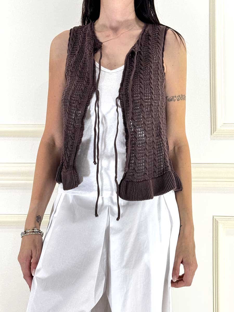 GILET CHIUSURA LACCI ART. 7AB7065 - VICOLO