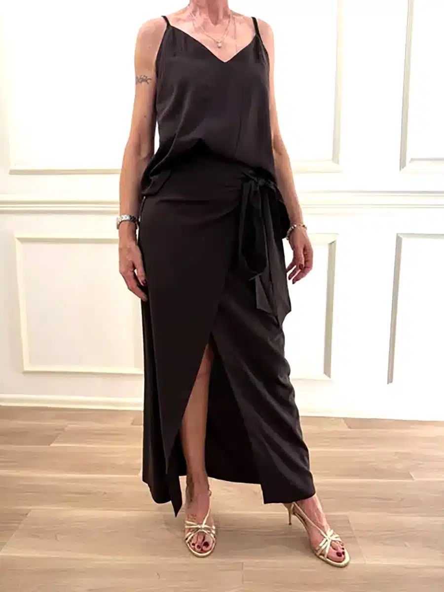 TOP BRETELLINA ART. PE260258 - TENSIONE IN - MORO, M
