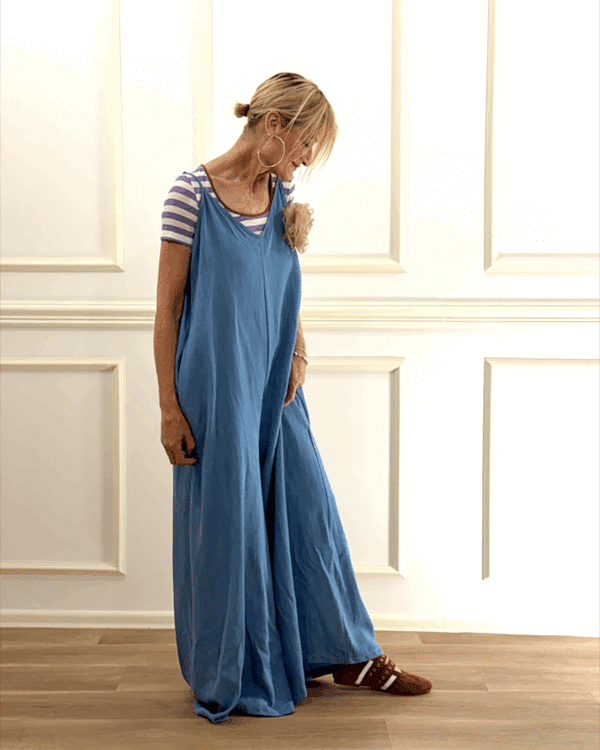 TUTA IN CHAMBRAY CON FIORE ART . S26UJ09 - MOTEL