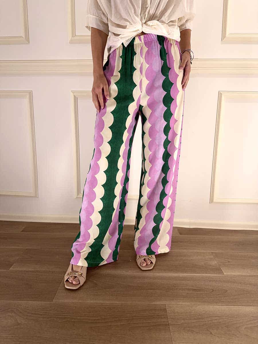PANTALONE PALAZZO FANTASIA ART. PE260495 - TENSIONE IN