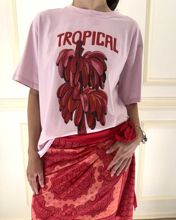 T-SHIRT TROPICAL ROSA ART. PE260412 -TENSIONE IN