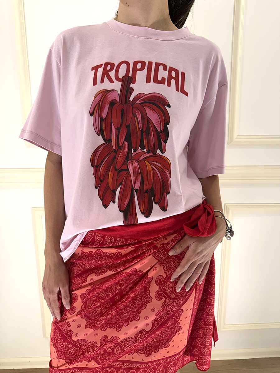 T-SHIRT TROPICAL ROSA ART. PE260412 -TENSIONE IN