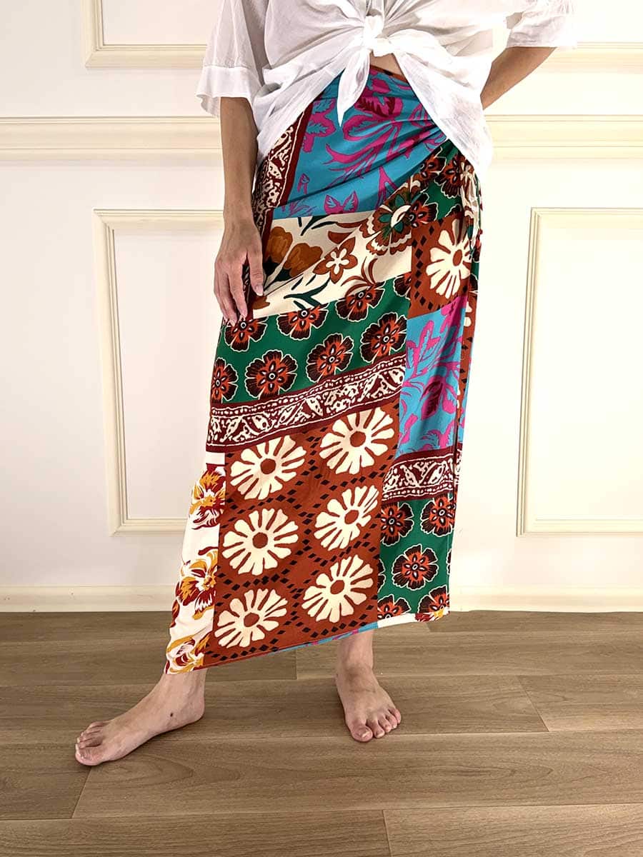 GONNA PAREO PATCHWORK ART. 39764 - TENSIONE IN