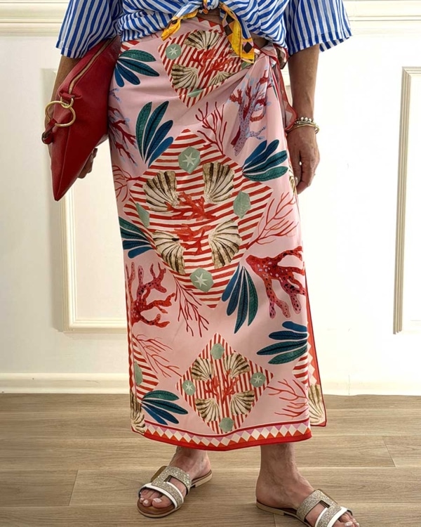 GONNA PAREO CORAL ART. PE260463 -TENSIONE IN