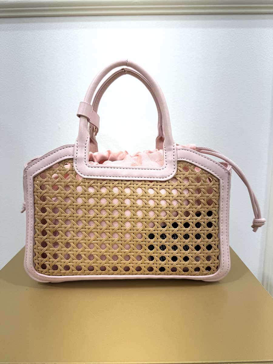 BORSA IN PELLE E RAFIA ART. FE2748