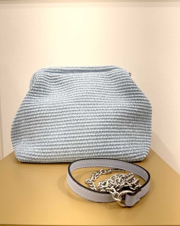BORSA IN RAFIA AZZURRO ART. 4545