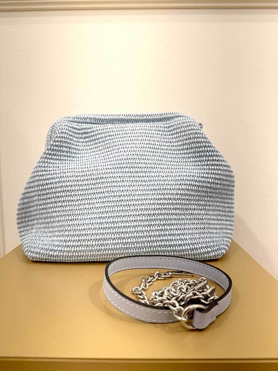 BORSA IN RAFIA AZZURRO ART. 4545