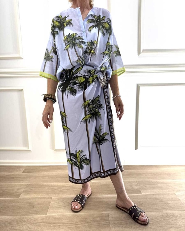 GONNA LUNGA FANTASIA TROPICAL ART. PE260488 - TENSIONE IN