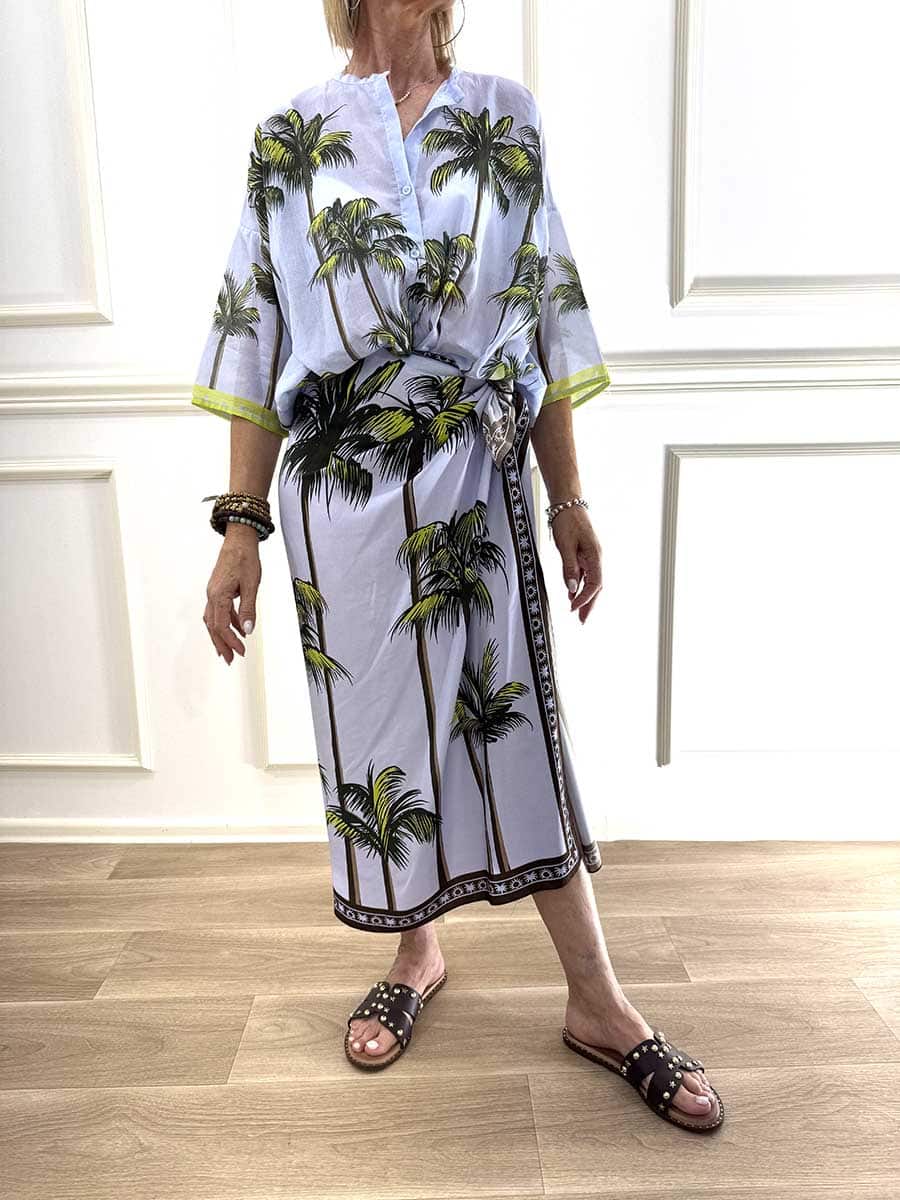 GONNA LUNGA FANTASIA TROPICAL ART. PE260488 - TENSIONE IN