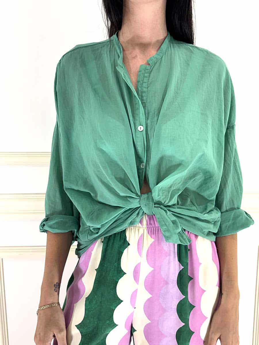 CAMICIA IN MUSSOLA ART. S26CM74 - TENSIONE IN - VERDE