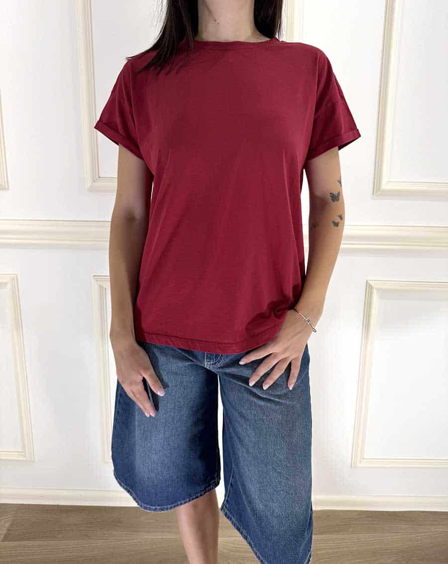 T-SHIRT BASICA ART. M1488-28-SW-BAS-TENSIONE IN - rosso india