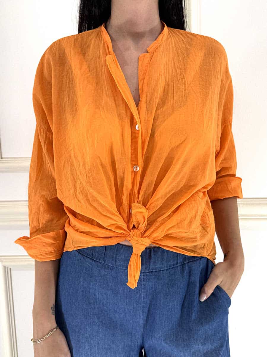 CAMICIA IN MUSSOLA ART. S26CM74 - TENSIONE IN - ARANCIO