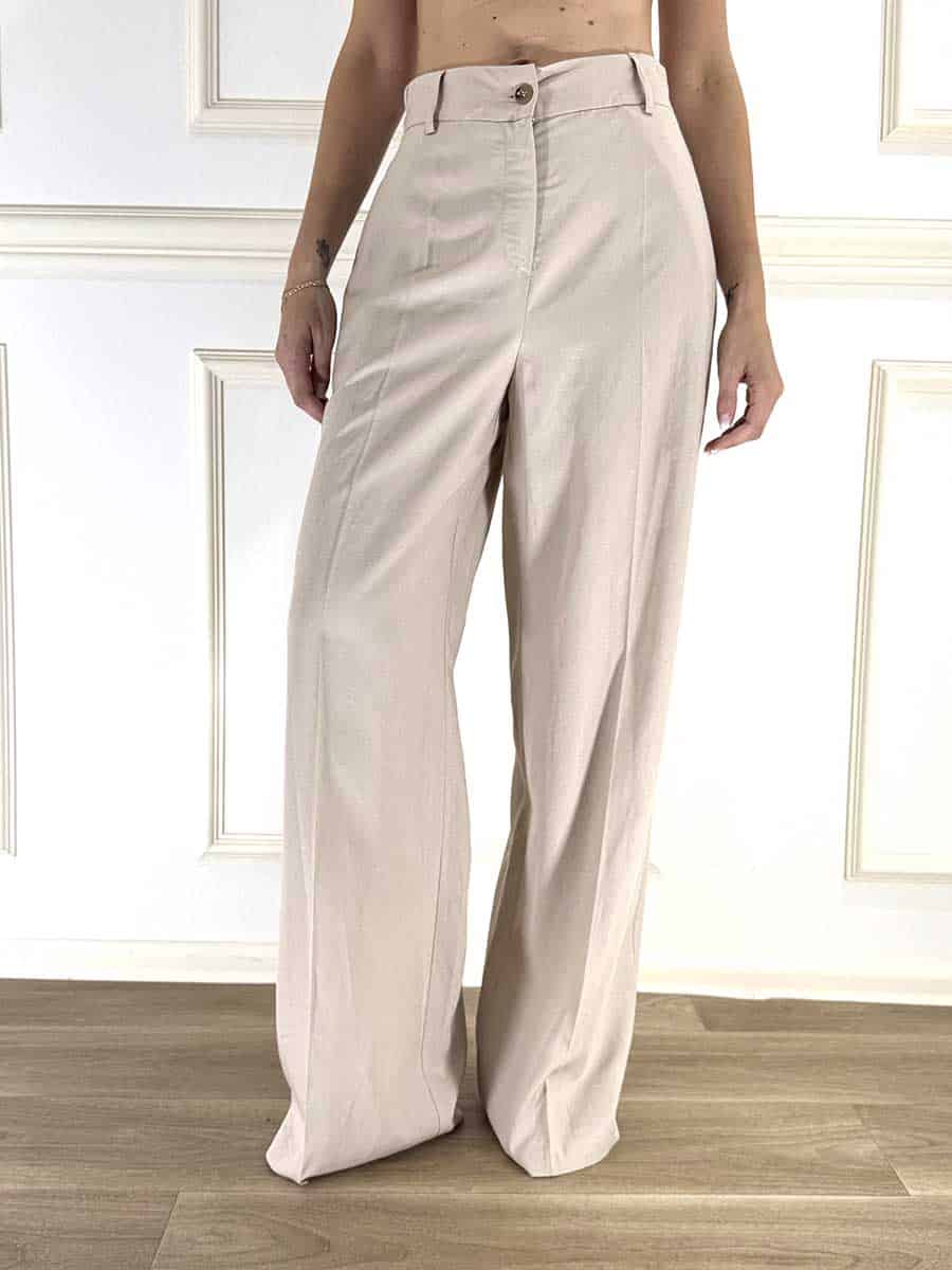 PANTALONE GAMBA LARGA ART. 26P5539 - MOTEL - BEIGE, L