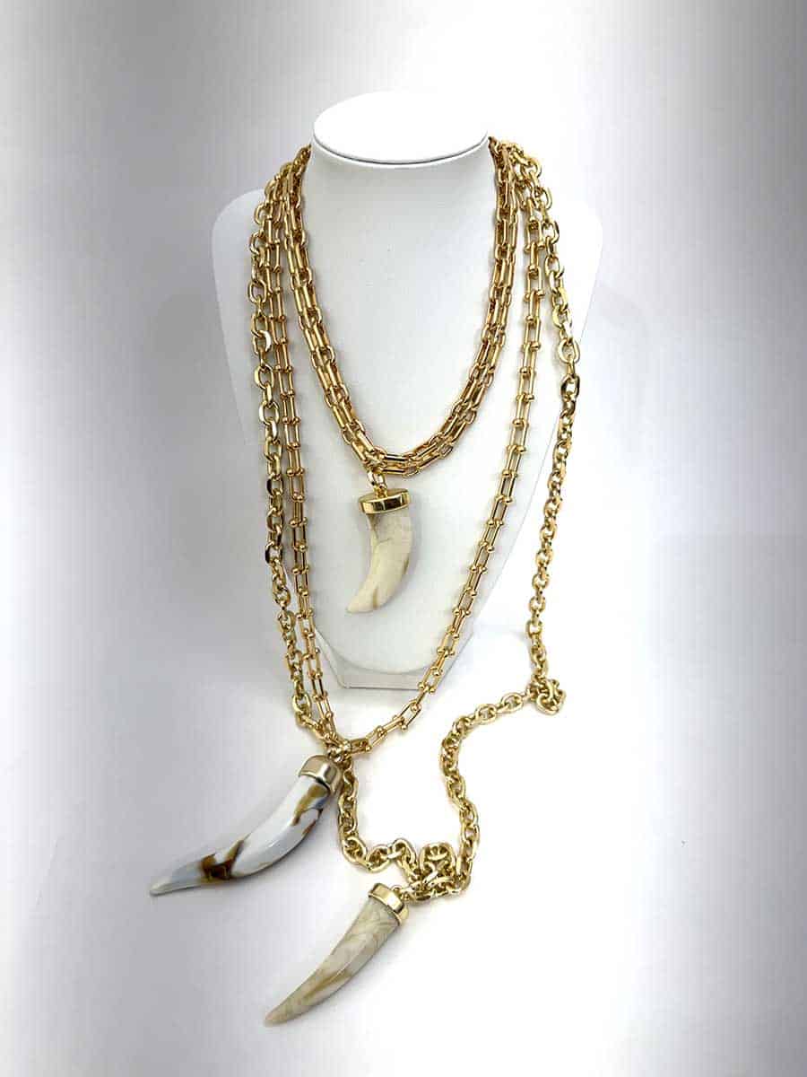COLLANA MULTIFILI CON CORNI ART. 1467