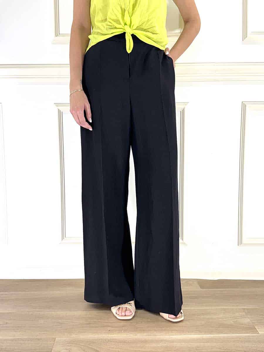 PANTALONE GAMBA LARGA ART. 26P5539 - MOTEL - NERO, M