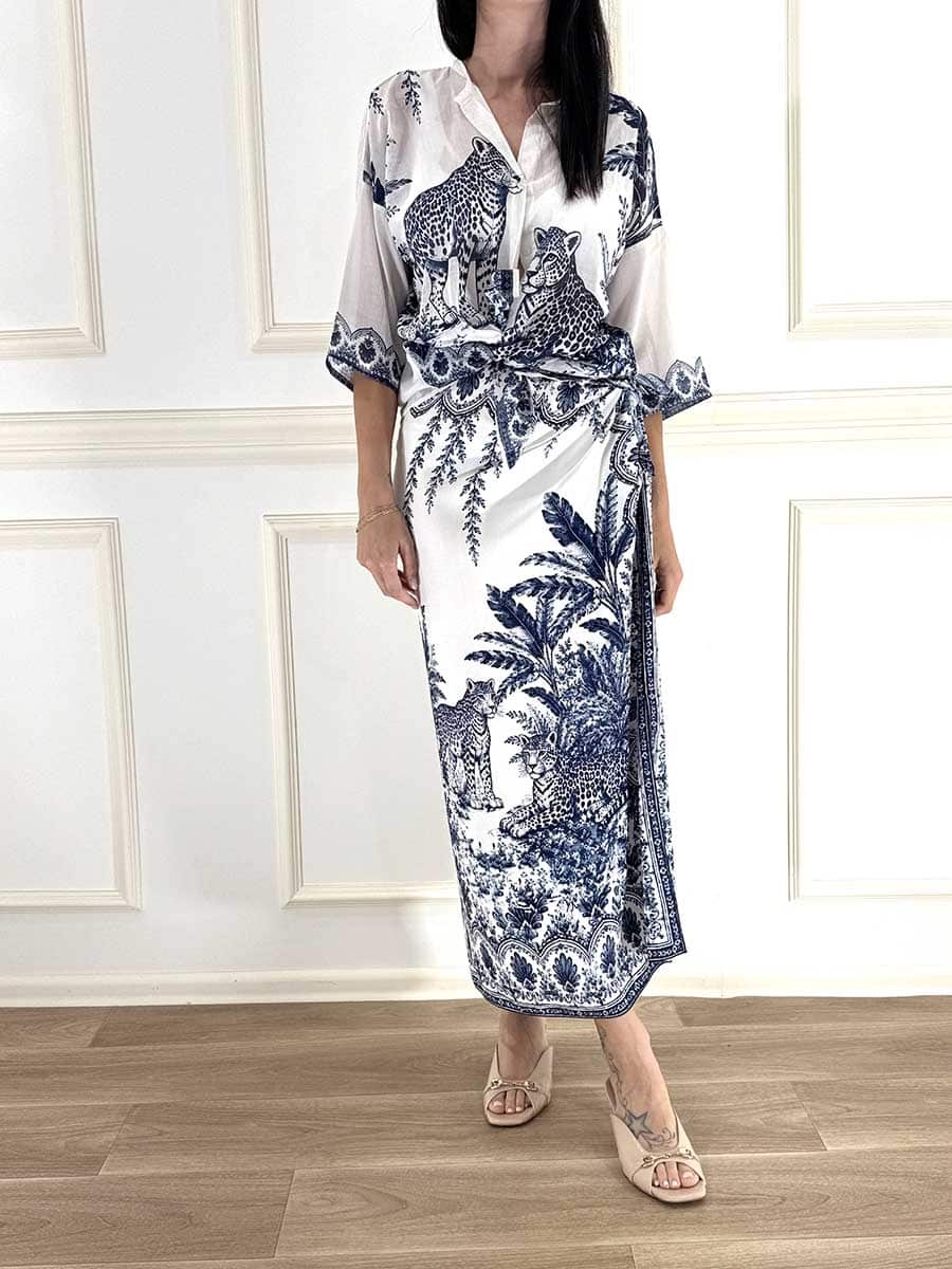 CAMICIA MUSSOLA STAMPA FANTASIA ART. PE260493 - TENSIONE IN