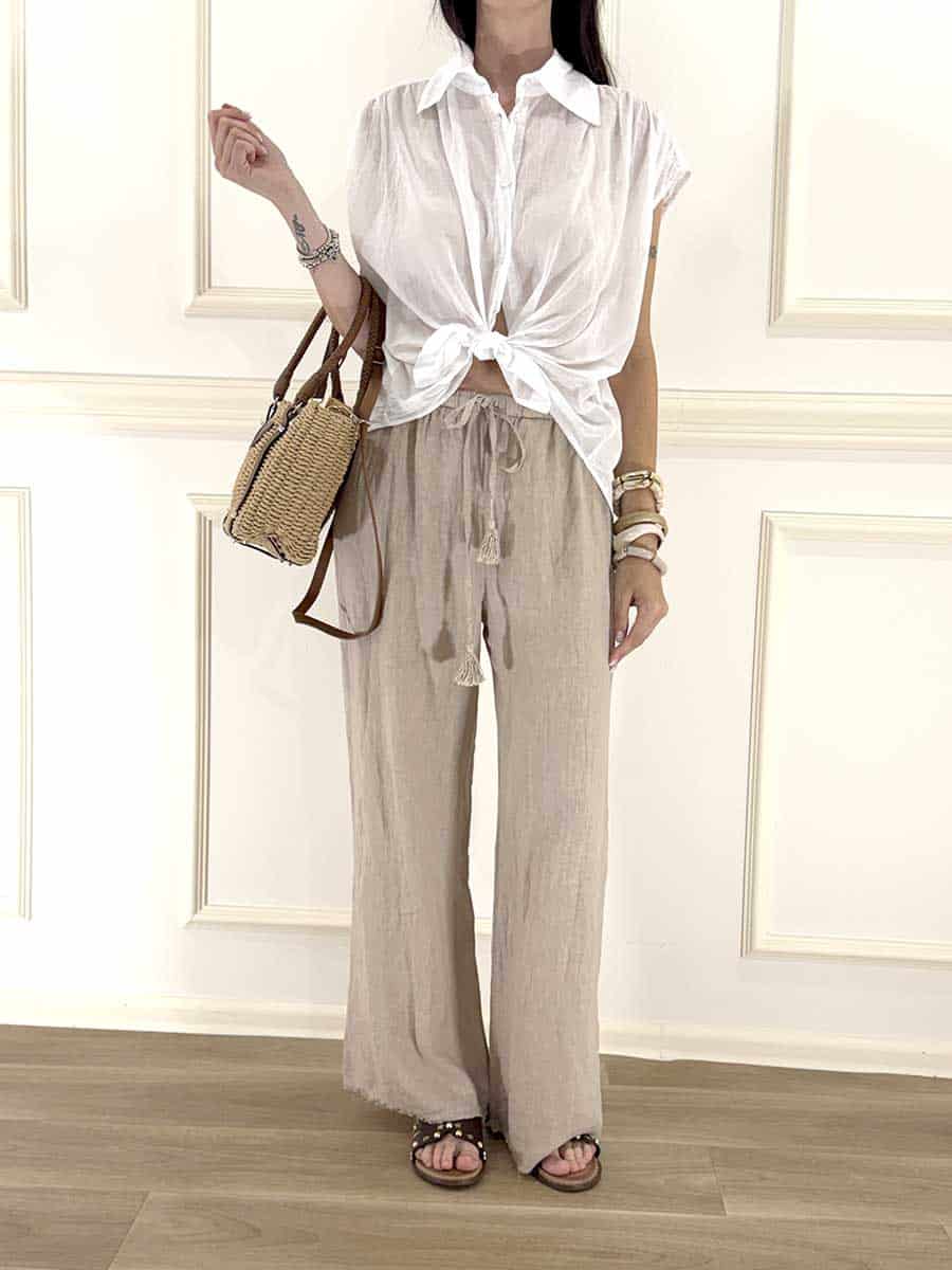 CAMICIA IN MUSSOLA MEZZA MANICA ART. PE260347 - TENSIONE IN