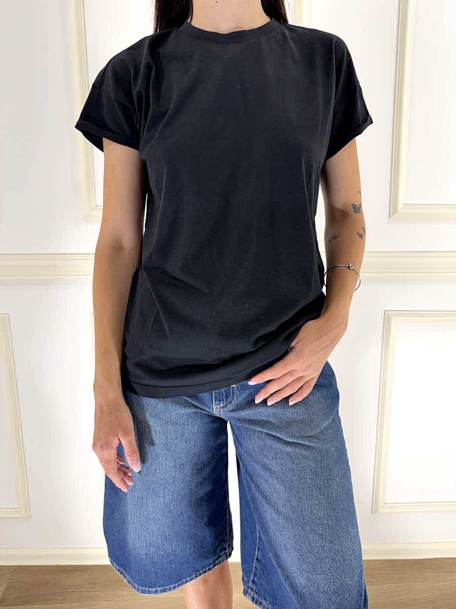 T-SHIRT BASICA ART. M1488-28-SW-BAS-TENSIONE IN - NERO