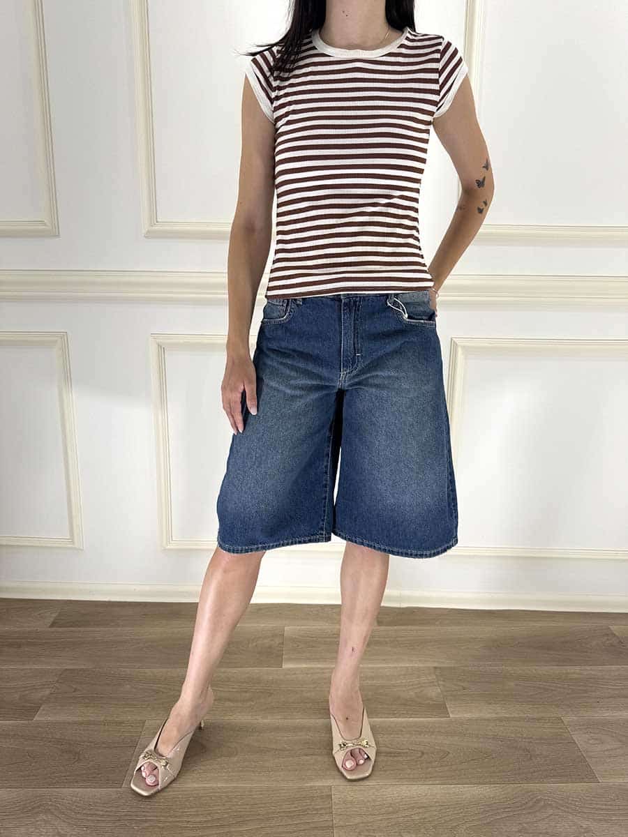 T-SHIRT A COSTINE RIGATA ART. 21011 - TENSIONE IN