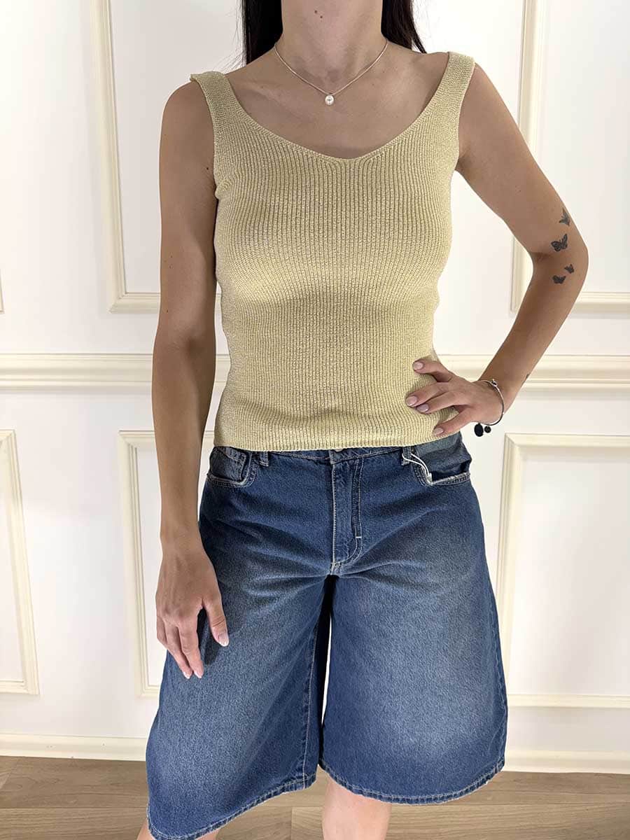 TOP IN MAGLIA LUREX ART. 26189PL -MOTEL