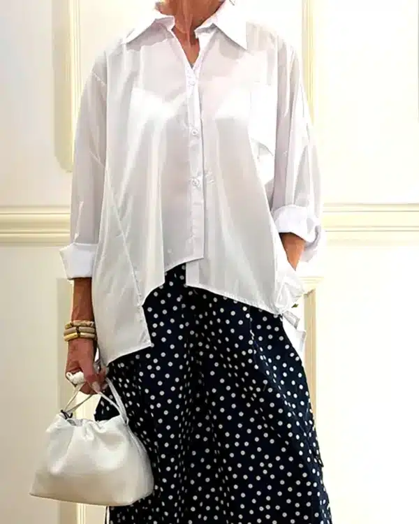 CAMICIA ASIMMETRICA ART. ST76022PCN - SUSY STAR