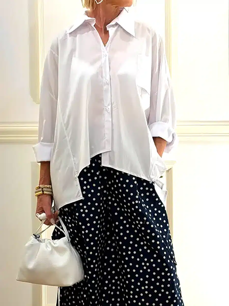 CAMICIA ASIMMETRICA ART. ST76022PCN - SUSY STAR