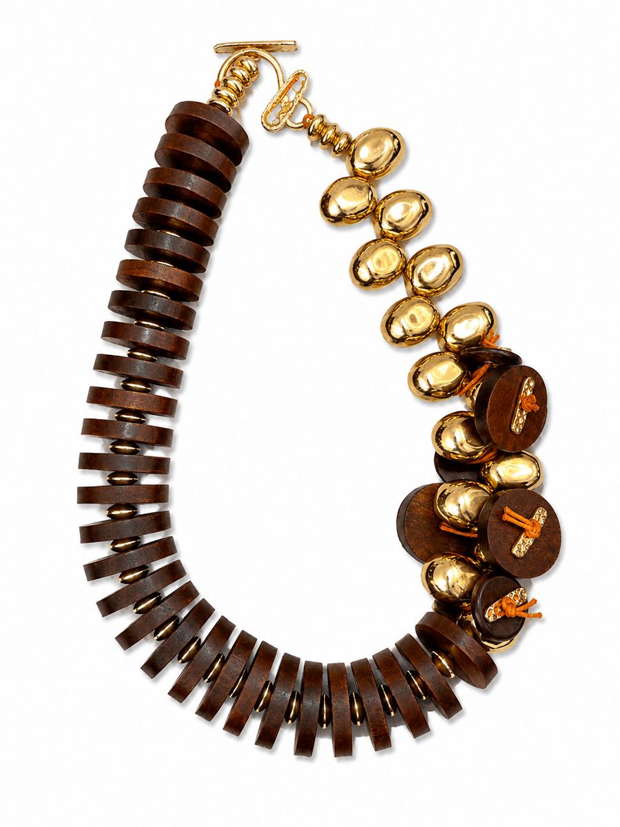 COLLANA STATEMENT WOOD E GOLD ART. 5498