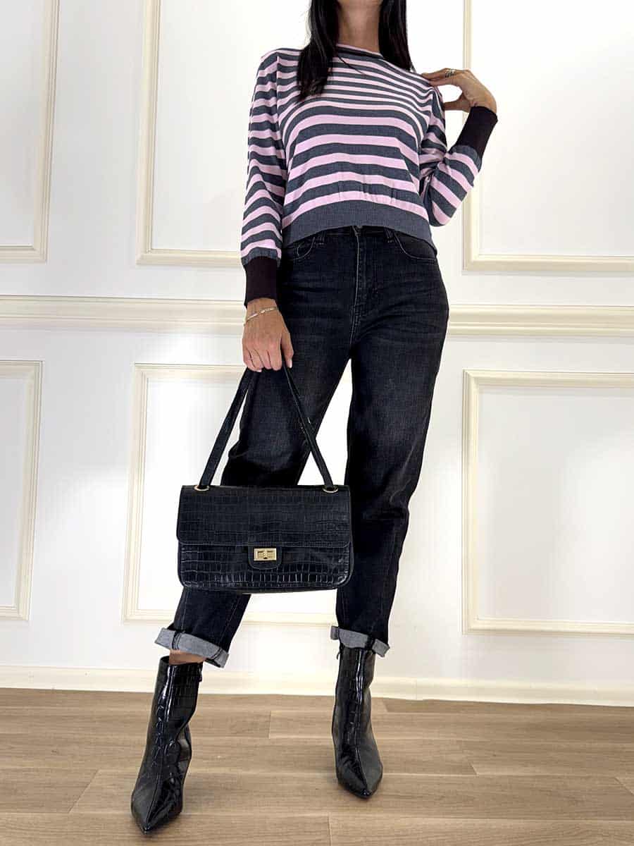 JEANS NERO ART. 155527 - SUSY MIX