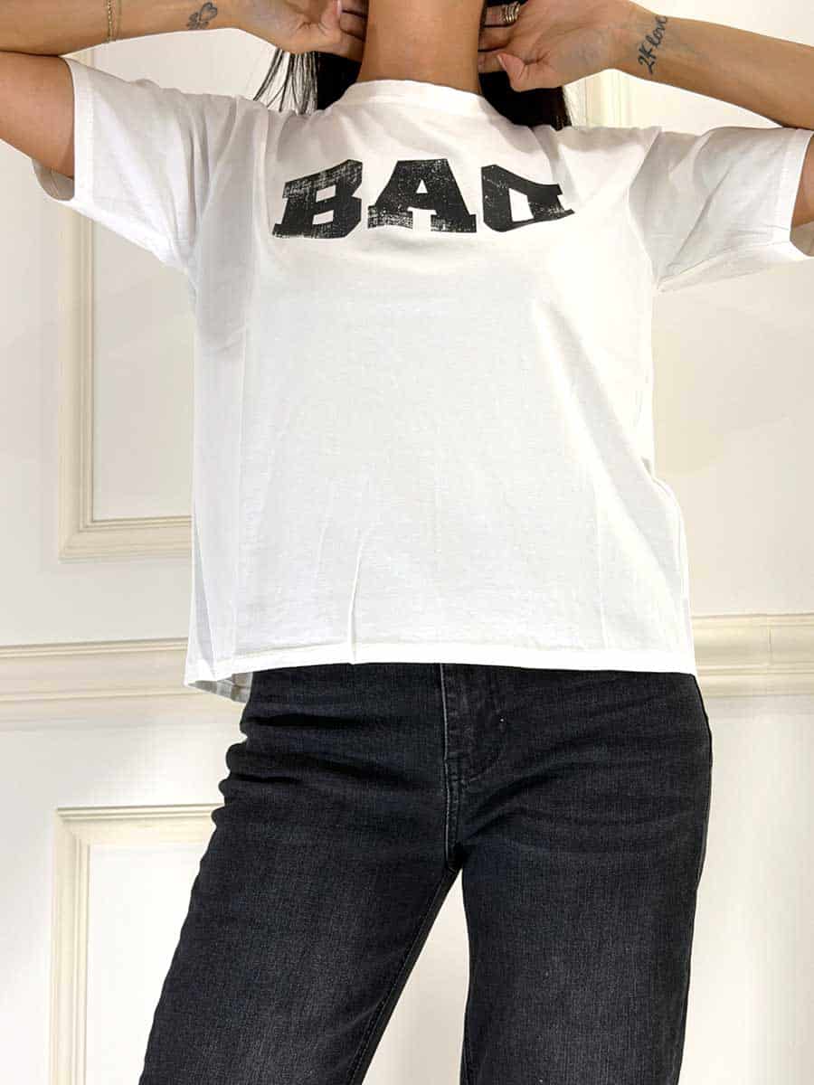 T-SHIRT CON SCRITTA "BAD" ART. 270M - SUSY MIX