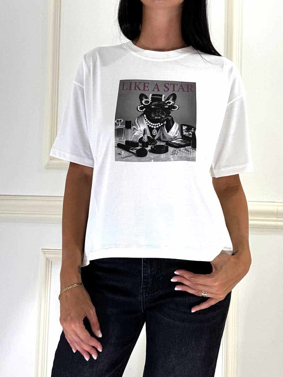 T-SHIRT CON STAMPA ART. QUARZO03SU3
