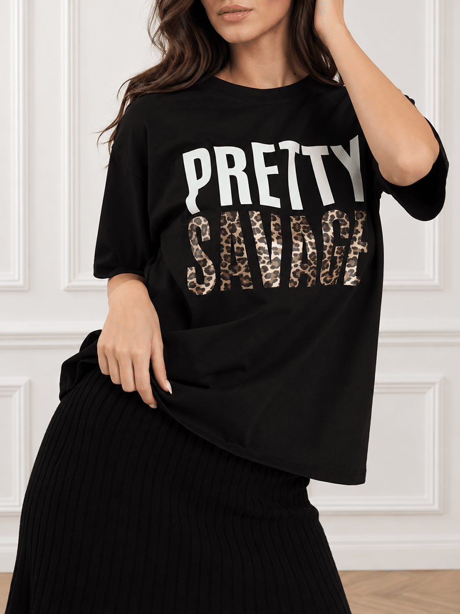 T-SHIRT " PRETTY SAVAGE " ART. T871601 - SUSY MIX