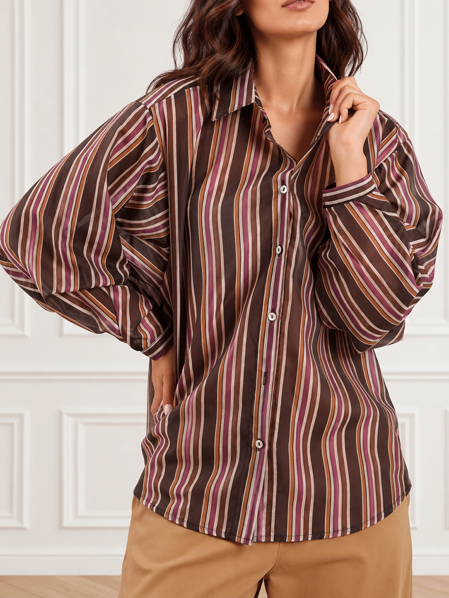 CAMICIA A RIGHE ART. 265702R - SUSY MIX - MORO