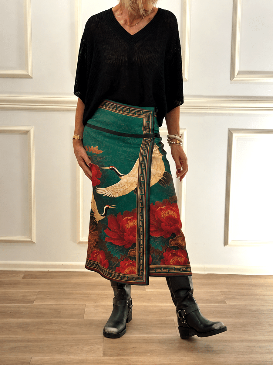 GONNA PORTAFOGLIO STAMPA ORIENTALE ART. FW260018 -TENSIONE IN - S, VERDE