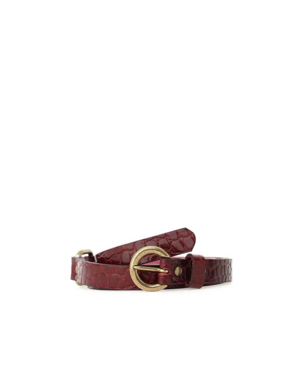 CINTURA SOTTILE CON FIBBIA TONDA EFFETTO COCCODRILLO ART. 2343B012 - DIXIE